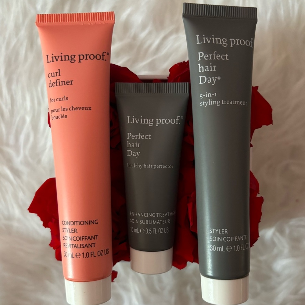 Living Proof Curl definer, 5 in 1 and healthy hair perfector enhancing treatment